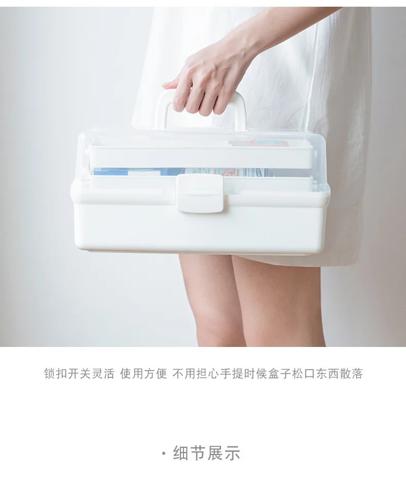 wholesale Portable household medical products Plastic First Aid Box plastic case -Empty Emergency medicine box