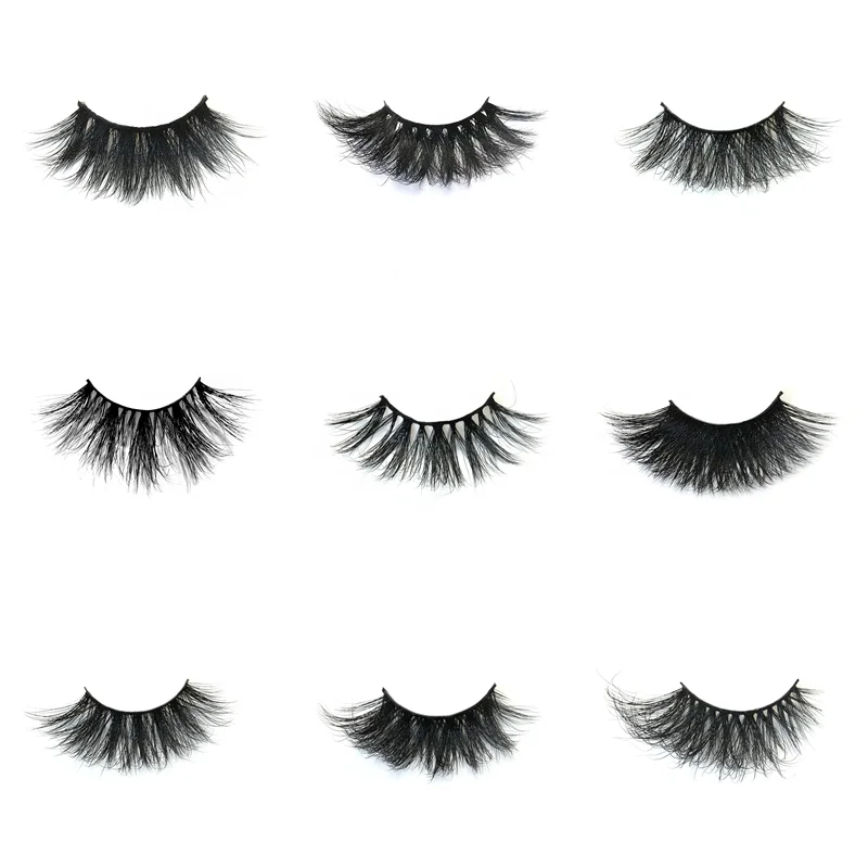 

Amazon Hot Sell 25mm 3D 100% Mink False Eyelashes With Eyelash Customize Box