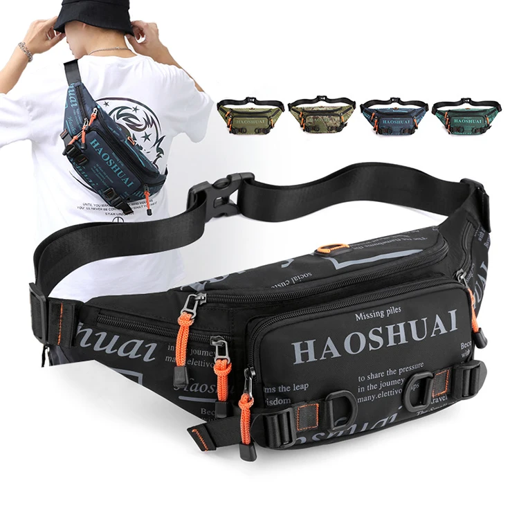 

Wholesale Custom Fashion Men Pack Multifunctional Outdoor Waist Belt Bag Strap Funny Pack Sport Running Bag Men Waist Bag
