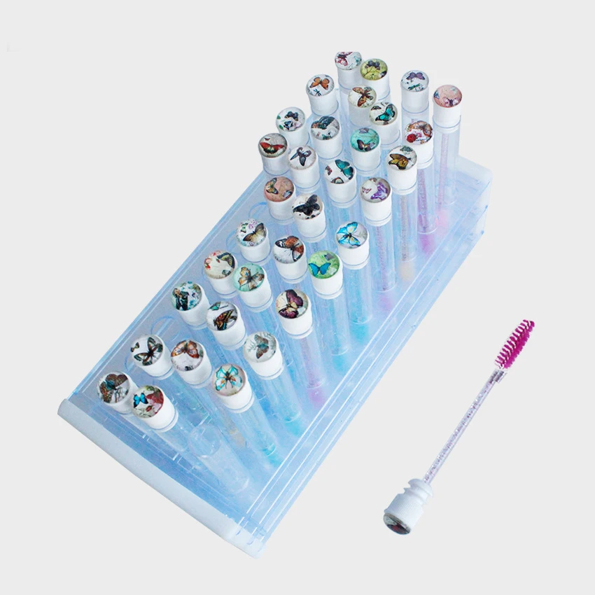 Wholesale Custom Logo Eyelash Spoolie Brush Lash Mascara Wand With Tubes, Mixed color
