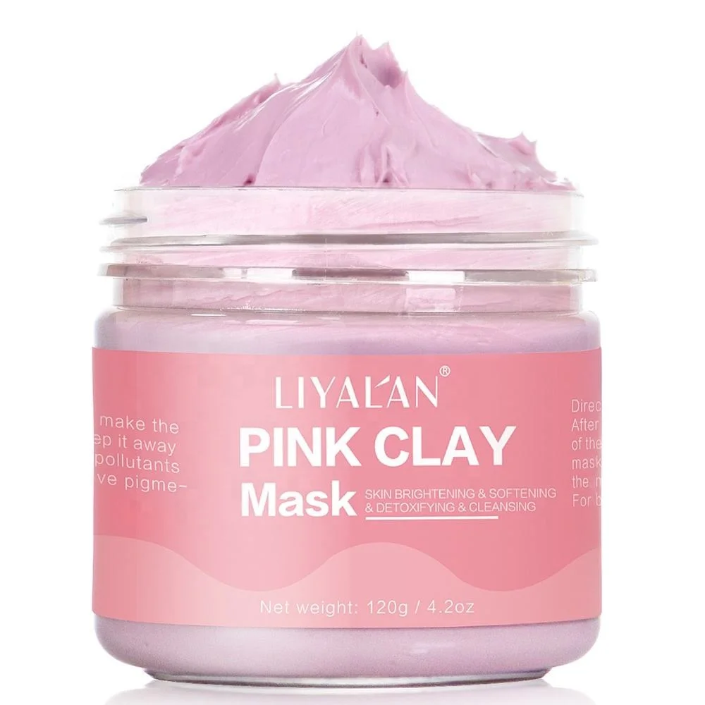 

Private Label Face Clean Purify Pores Soften Skin Brighten Vegan Organic Kaolin Pink Clay Mask