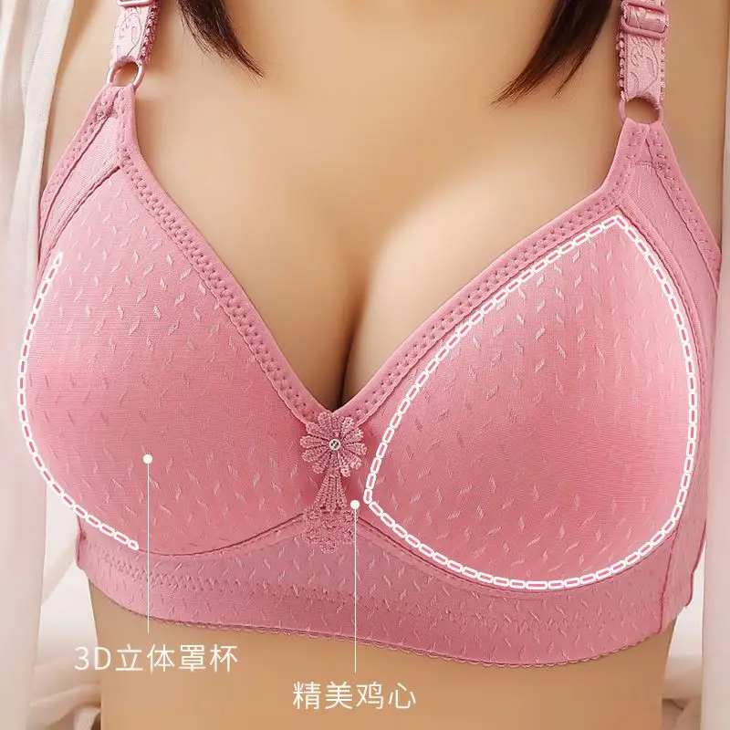 

Bra Ladeis Seamless Bra&Briefs Underwear Set Bandage Sets 3/4 Cup Sexy Lady Breast Full Up Bralet Thong Ser, Customized color