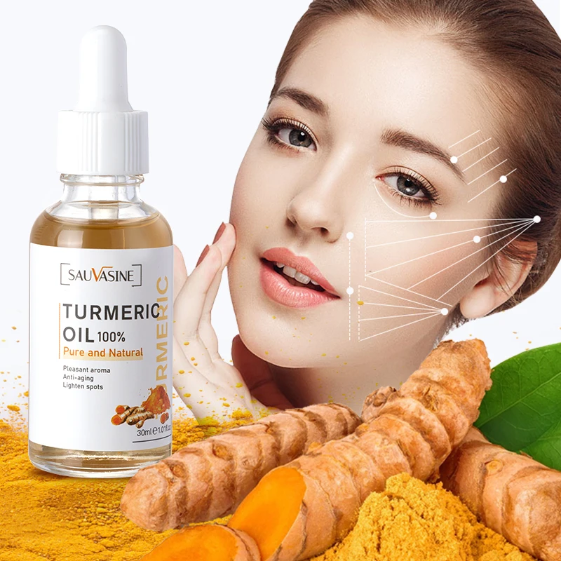 

Custom Natural Organic Whitening Anti-Aging lighten spots Essential Oil Turmeric Facial Face Oil