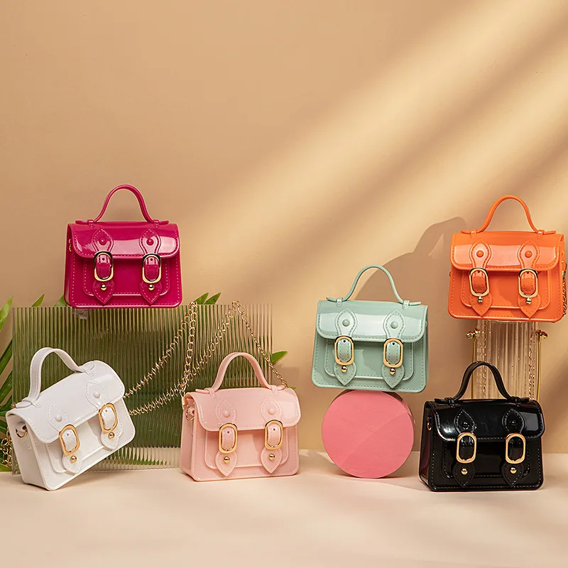 

Instagram Mini Cute Jelly bag chain One shoulder crossbody bag Ladies Trendy Change Purse, As photo show