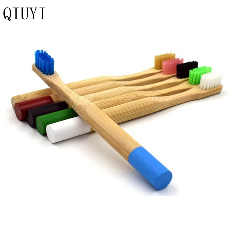 

Ergonomic bamboo toothbrush Safe for Adults Family