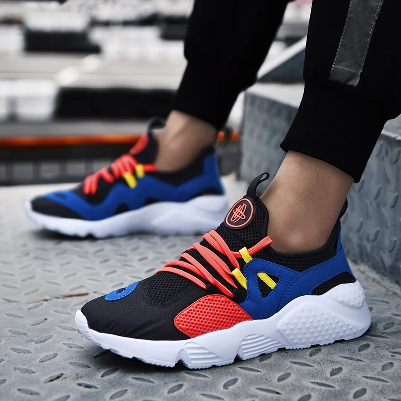 

Ekek Sport Ayakkabi Huarache 6 Brand Logo Custom Men Women Big Size Running Sneakers Sport Shoes, Black,red,blue