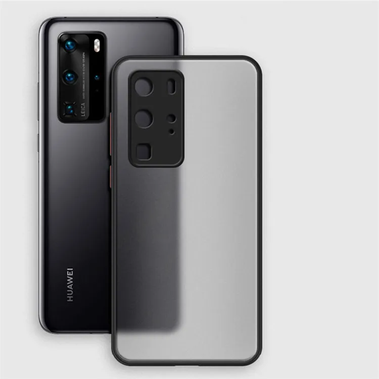 

Luxury Camera Protection Bumper Phone Cases For Huawei P50 Pro P40 Pro Plus Y5p Y6p 2020 Y9A Matte Translucent Back Cover