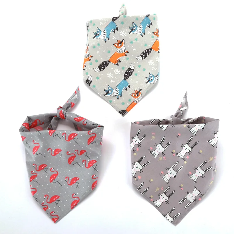 

Cute Animal Pattern Collar Bib Kerchief Scarf Hot Dog Bandana Pet Bandanas Pet Wholesale, 3 patterns