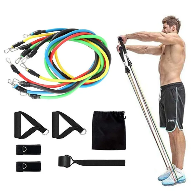 

Wholesale Customized Elastic Stretch Fitness Exercise Pull Up Resistance Tube Band Set for Hip Training, Customize color