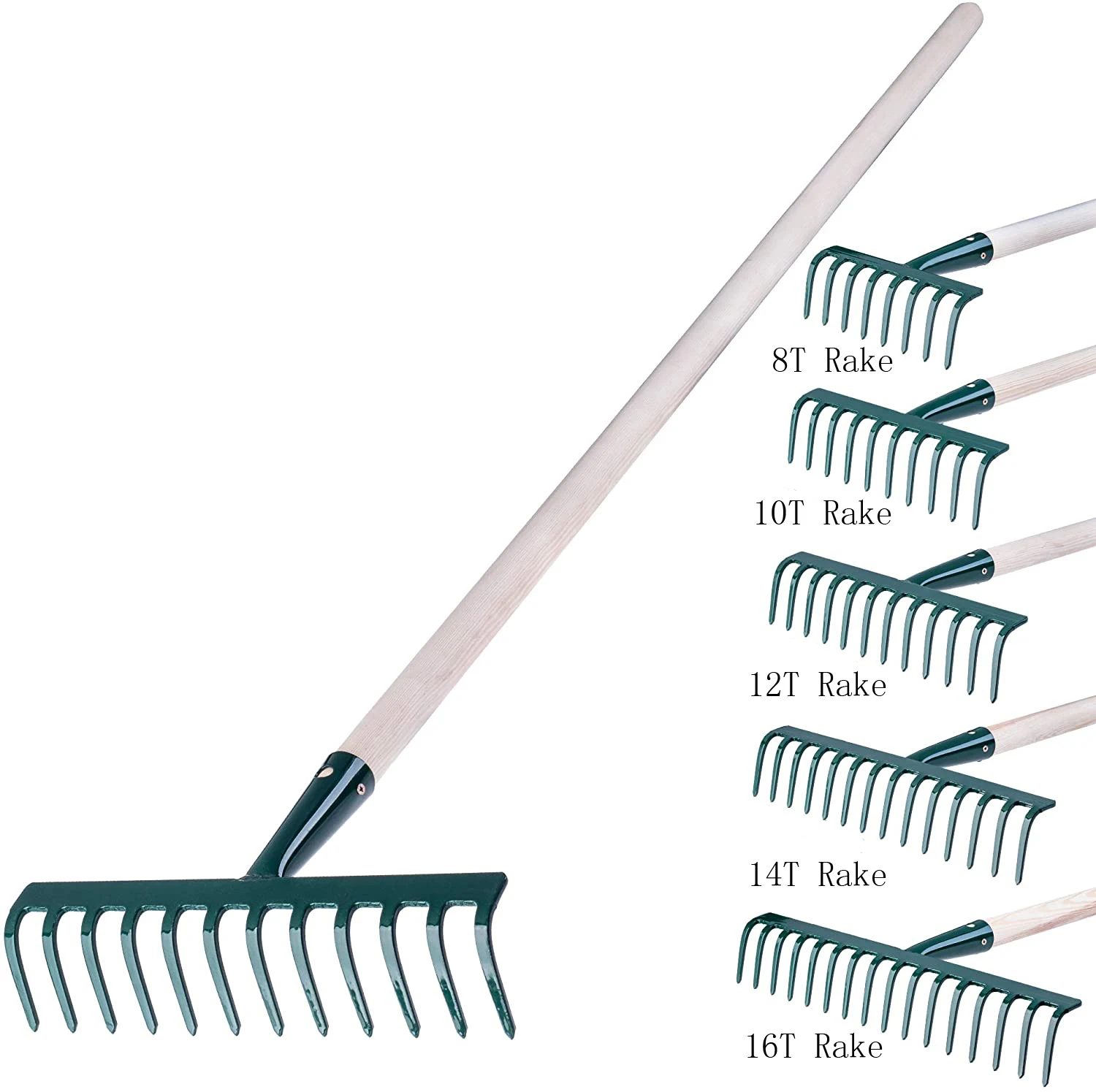 
8T/10T/12T/14T/16T Garden Rake Lawn without handle 