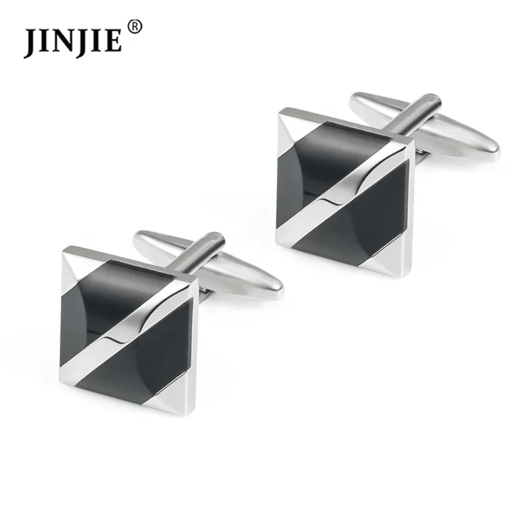 

High quality ready to ship brass black mother of pearl cufflinks for men on shirt