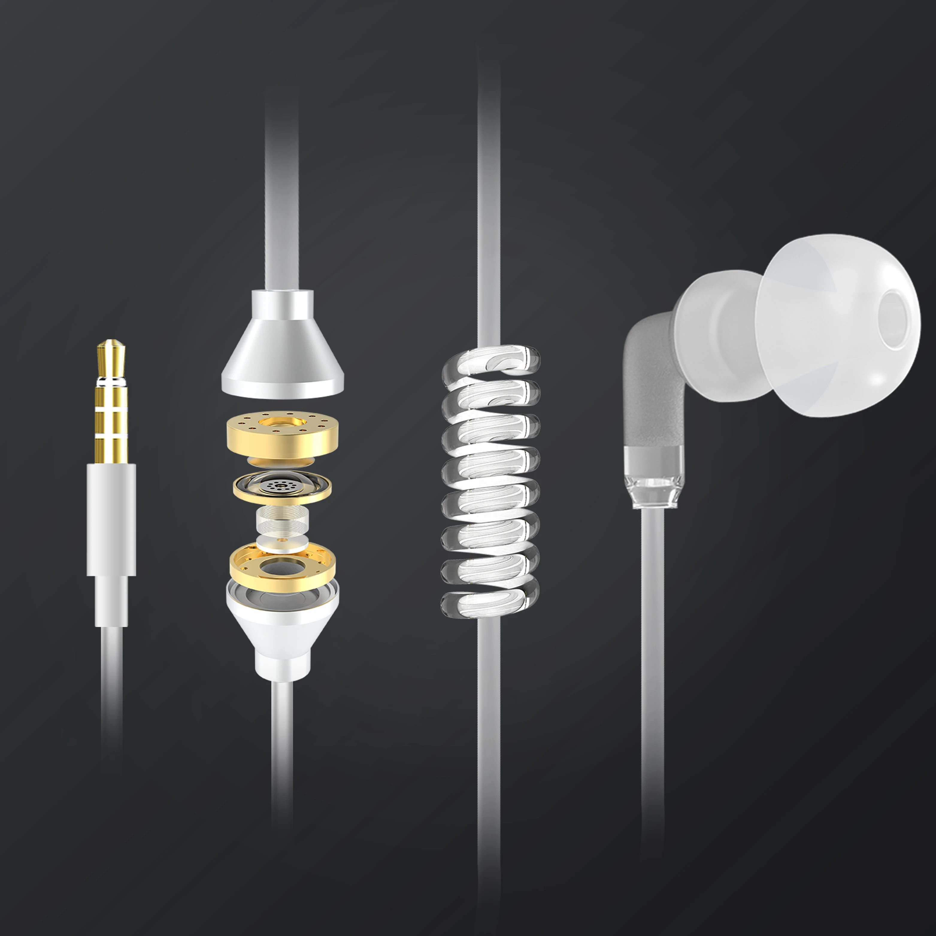 

Air Tube Stereo Cable Radiation-Proof Earphone Air Tube Earphone Radiation-Proof Earphone