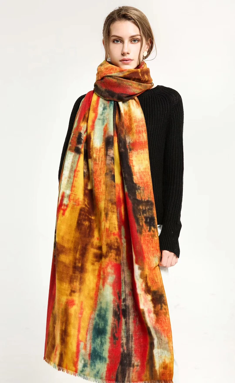 
Nice quality Fancy Tie Dye Ladies Hijab fashion modal Winter Scarf For Women 