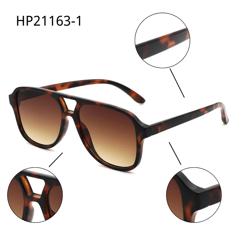 

VIFF HP21163 Big Tortoiseshell Shades Hot Amazon Seller Sun Glasses River Retro Square Sunglasses Oversized