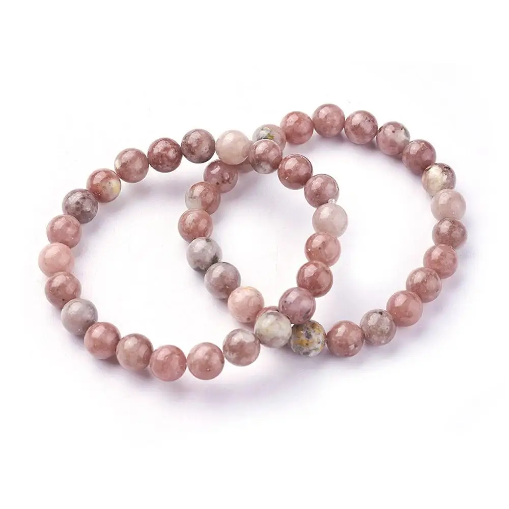 

PandaHall Natural Round Plum Blossom Jade Beads Stretch Bracelets