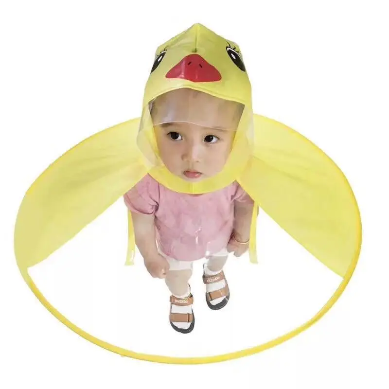 

UFO Raincoat Kids Little Yellow Duck Cloak Raincoat Baby Vibrato Children Raincoat Boys and Girls Kindergarten