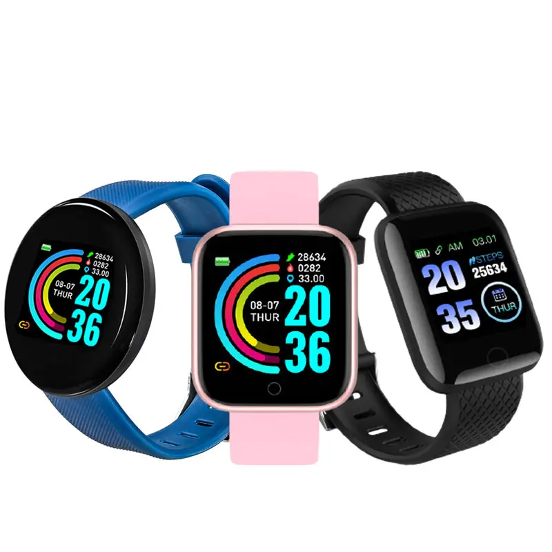 

D13 Smart Watch 115plus Men Sport Fitness Tracker Pedometer Heart Rate Blood Pressure Monitor Bracelet D18