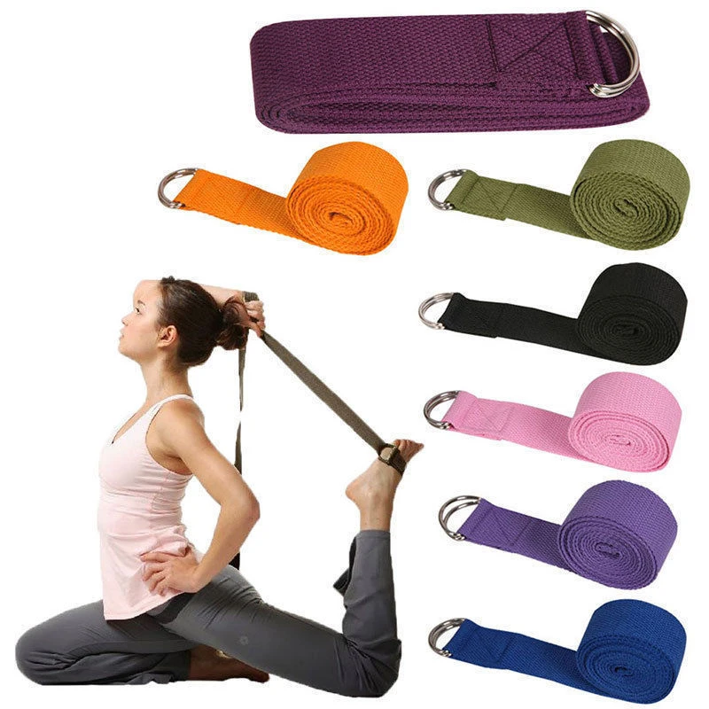 

New Sport Yoga Stretch Strap D-Ring Belts Gym Waist Leg Fitness Adjustable Belt