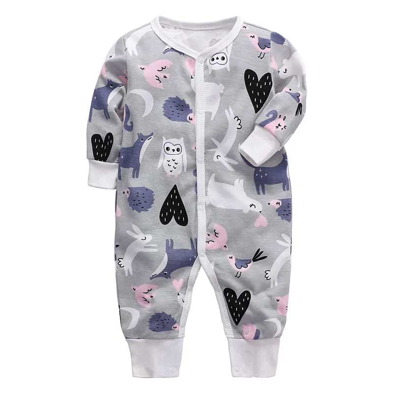 

2021 Factory directly sale Unisex Baby Rompers 100% cotton Newborn baby 3-24 Month romper Boy girl Pajamas Baby clothes, As picture