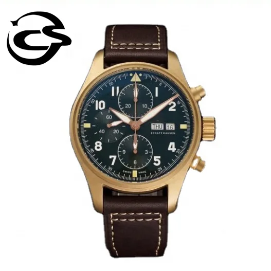 

Diver Luxury Brand watch 41mm ETA 7750 Chronograph Movement IW387902 Bronze Pilot Watch