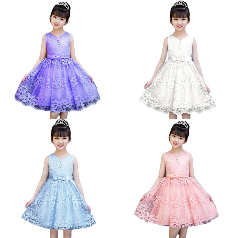 

High Quality Beautiful Children Top Wholesale Girls Party Dress Lace Kids Baby Girl Dresses, Mixed