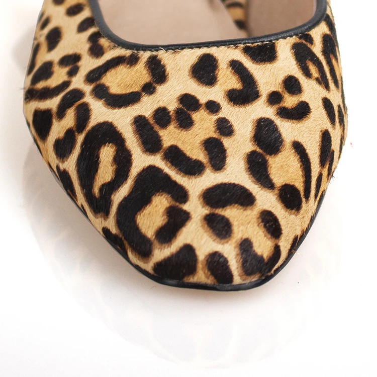 leopard print flat slingbacks