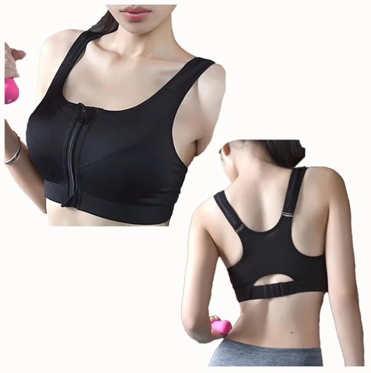

Marvili Amazon Hot Quick Dry Popular Thin Plus Size Front Zipper Bunching Anti-shake Wireless Fitness Apparel Sports Women Bra
