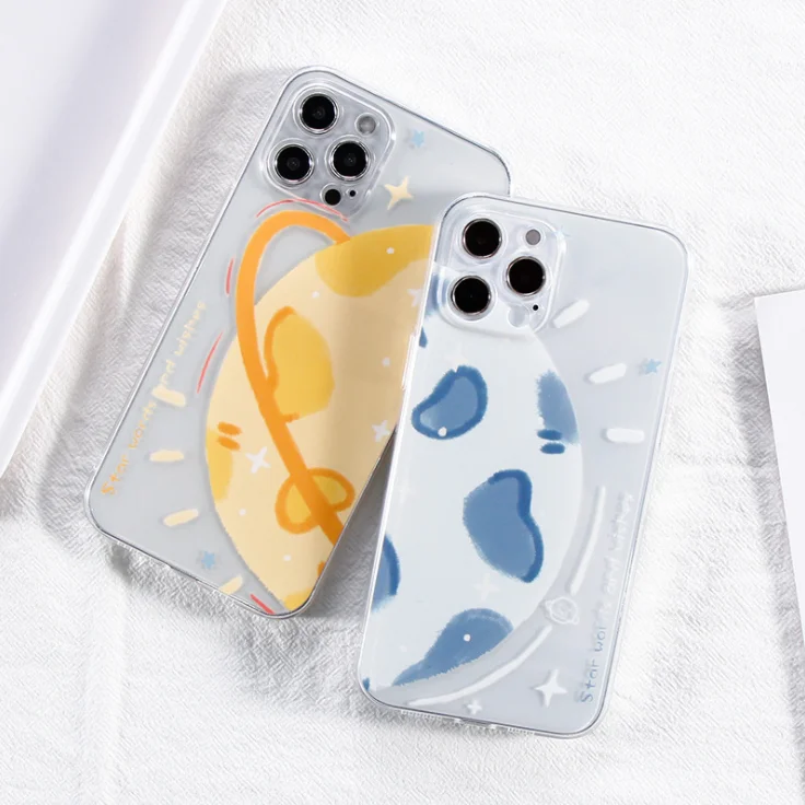 

Cartoon lovers Moon phone cases desinger 2021 phone case clear cell phone case
