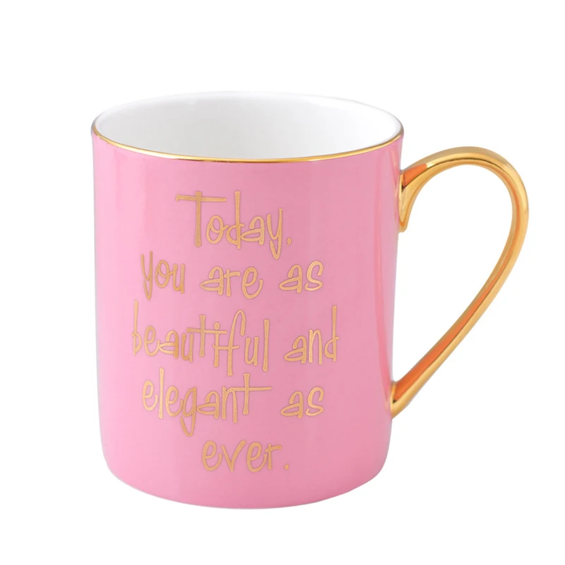 

Wholesale Nordic Colored Porcelain Luxury Wedding Love Mug With Letter, Red,white