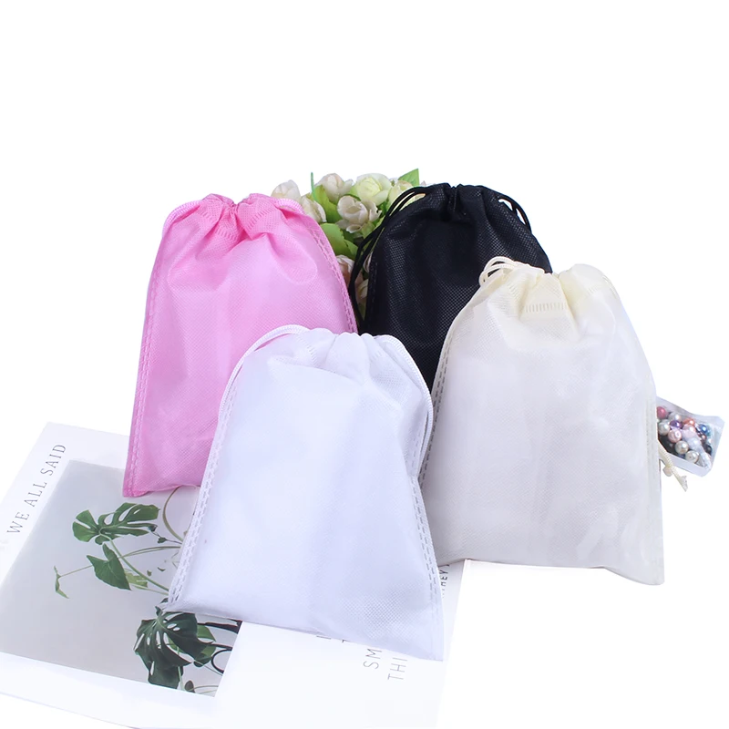 

Logo Biodegradable Reusable Gift Bag Multicolor Non Woven Cheap Drawstring Bags Extra Large 35*45cm Screen Printing Recyclable