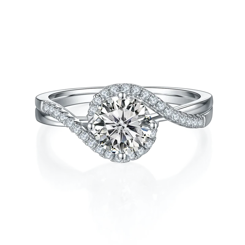 

custom eye of angel 10k/14k/18k diamond moissanite women engagement band rings