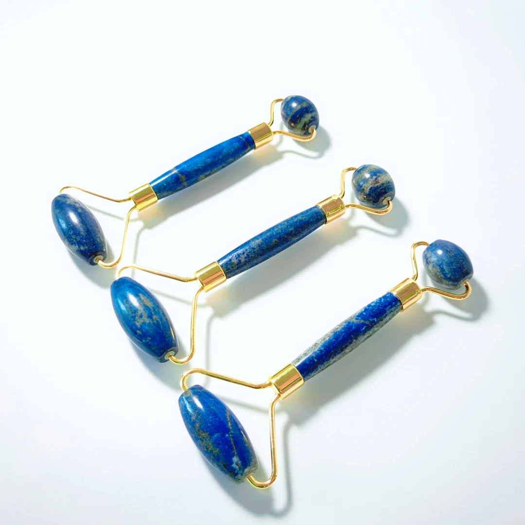 

100% natural lapis lazuli roller facenatural massager jade roller and scraper tools for face neck and body