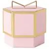 Custom Cardboard Hexagon Shaped Pink Gift Packaging Paper Box
