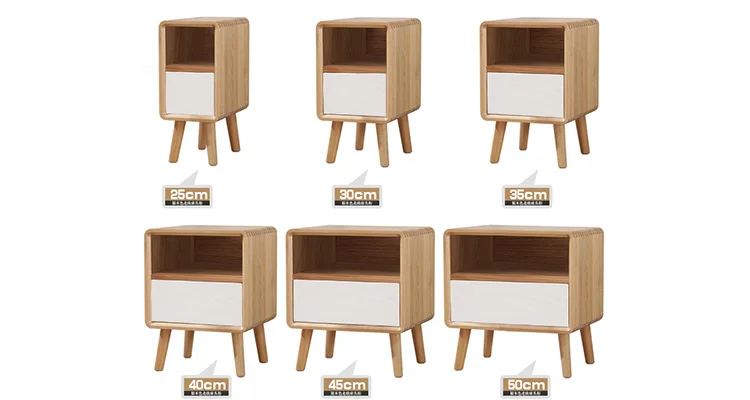 Hot Sale Solid Wood Bedside Table Bedroom Cabinets Customized Size