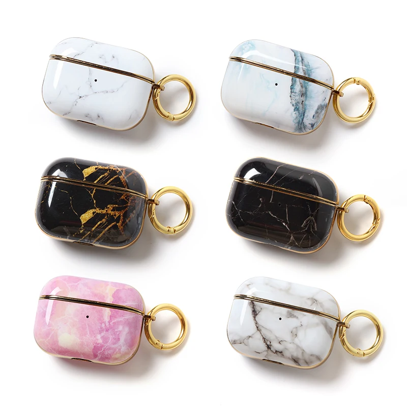 

Wholesale Luxury Electroplated IMD Marble TPU Case For Airpods Case Pro 2 3, Multi colors