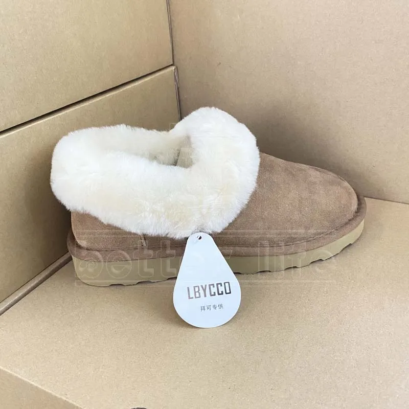 

Drop shipping Women's snow boots new winter fashion big-name casual short-tube wool warm women's shoes festive boots, Multicolor