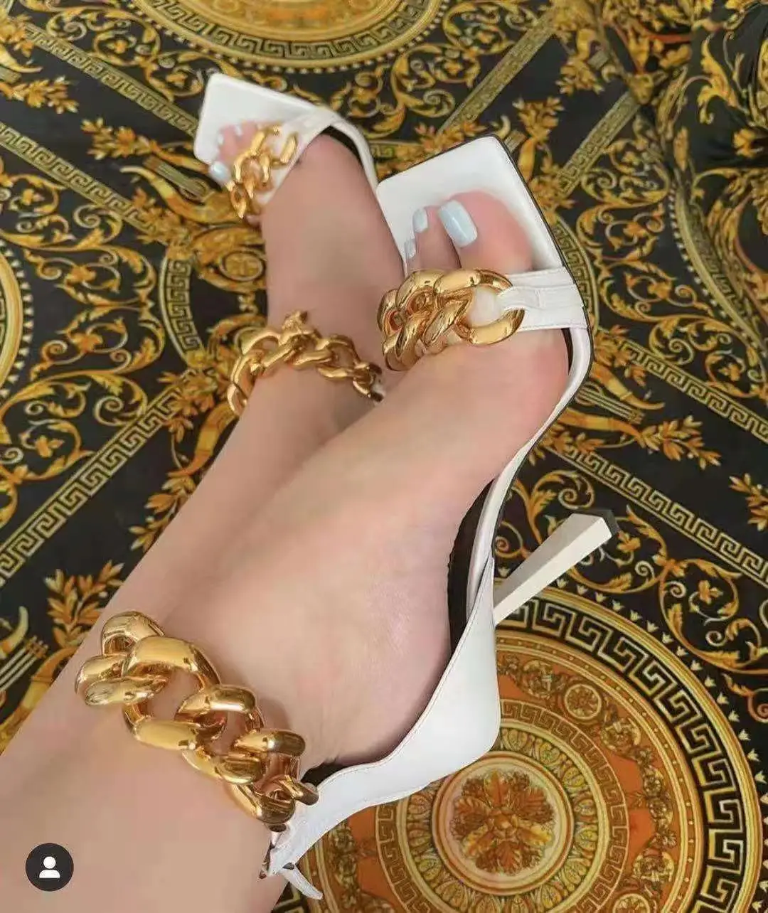 

New arrival luxury dress shoes summer square toe Slides ladies sexy Heeled Shoes Women Outdoor Casual Chain High Heel Sandals, Black, pink, white