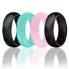 2018 wholesale Colorful Rubber Wedding Bands silicon rubber wed band