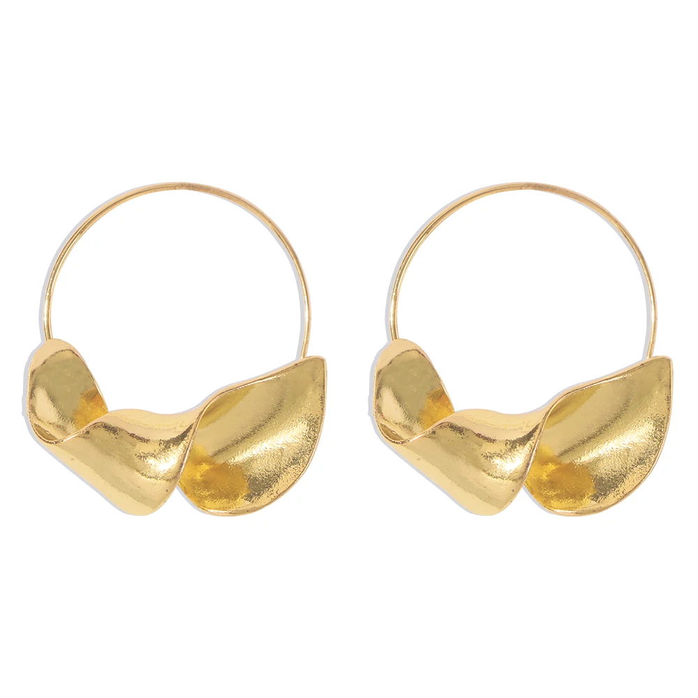 

Fashion Geometric Jewelry Gold Silver Color Hoop Earrings For African Women, As picture