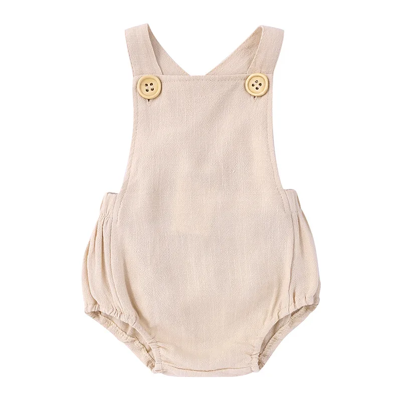

Wholesale sleeveless jumpsuit summer new born baby girls rompers clothes