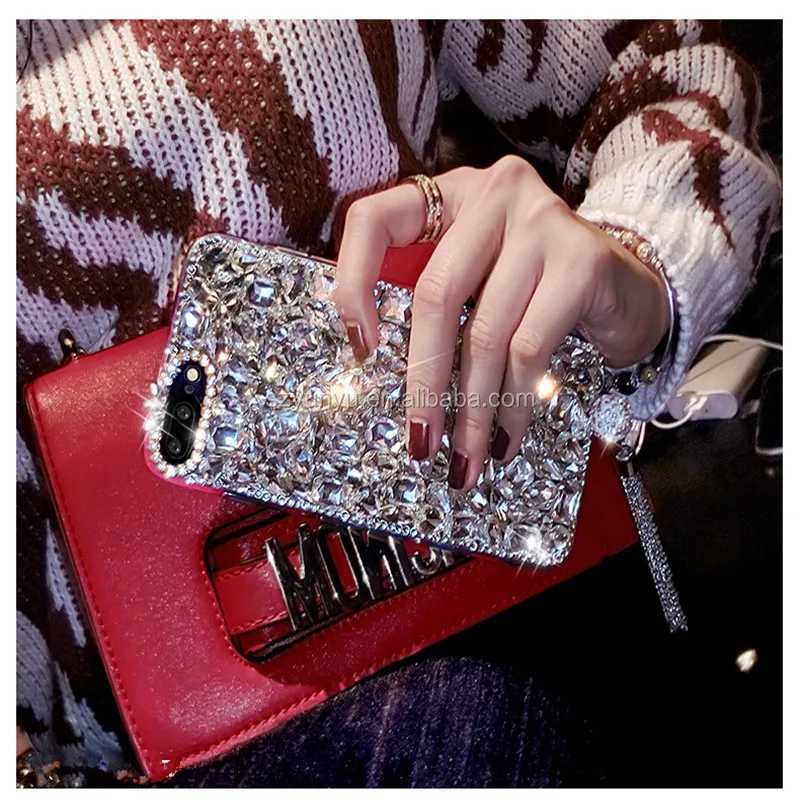 Luxury glitter bling Jewelled Rhinestone Crystal Diamond Soft Back Free Sample Phone Case Cover For iPhone X 6s 7 8 Plus 5 SE XR