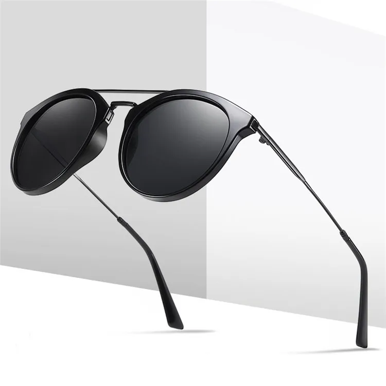 

Popular fashionTR Round metal frame UV400 mirror men polarized sunglasses