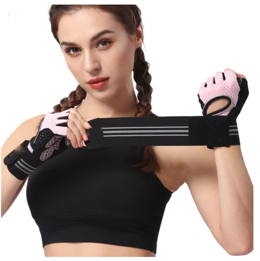 

NQ sports Wholesale Custom Neoprene Half Finger Fitness Weight Lifting Sports Gym protect palm weighting gloves
