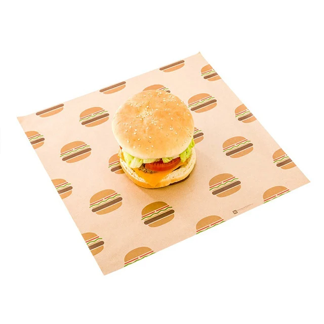 
Custom logo printing deli burger sandwich food waxed wrap paper 