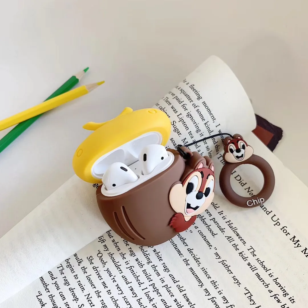 Shanhai Silicone Case For Airpods 3d Cartoon Dale Nut Squirrel Dale Rubber Protective Case Cover For Apple Airpods Case 2 1 Buy Super Cute 3d Little Brown Squirrel Nuts Design Case