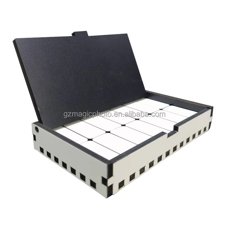 

Wooden Custom Blank Dominos Double-sides Printable Sublimation Dominos Set With Box, White