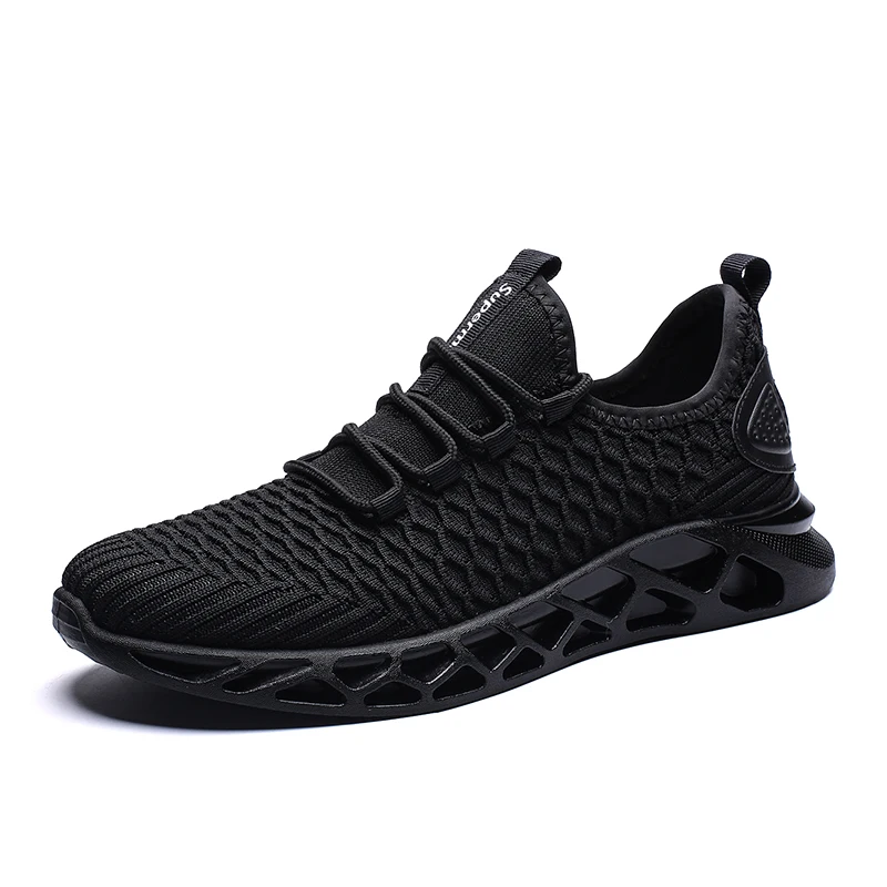 

2019 New Design Lightweight Breathable Casual Sports Men Shoes, Gray/black