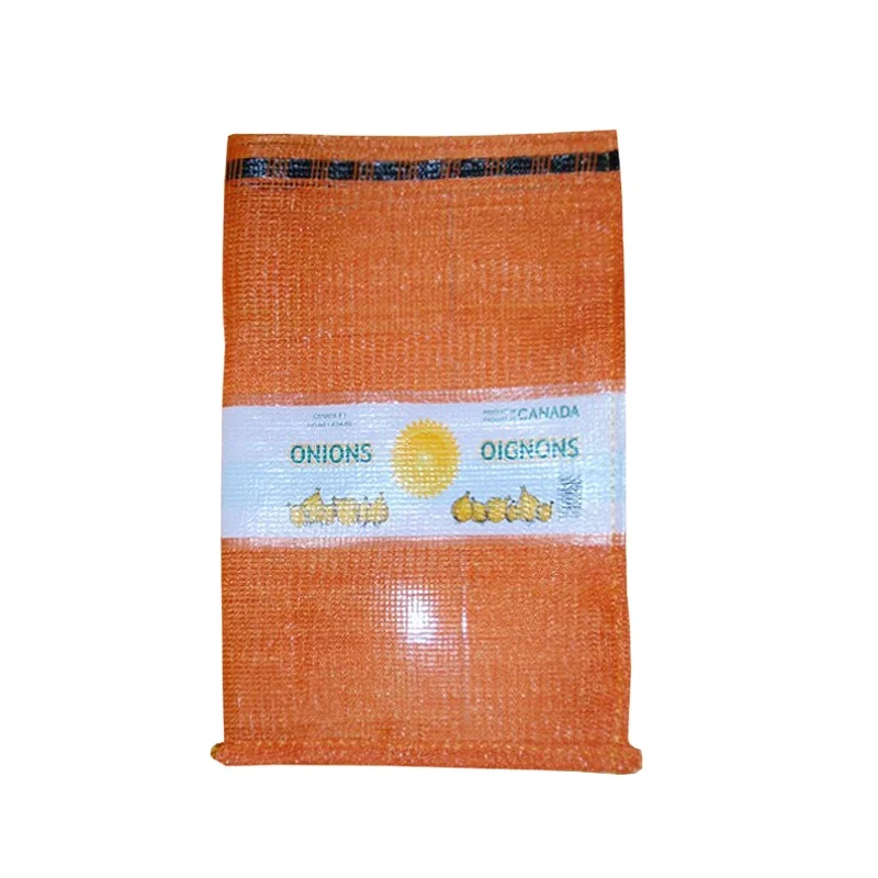 Customized 50kg PP Plastic PE Leno Mesh Bag Drawstring for Potato Onion Packing Offset Printing Package for Packaging Printing