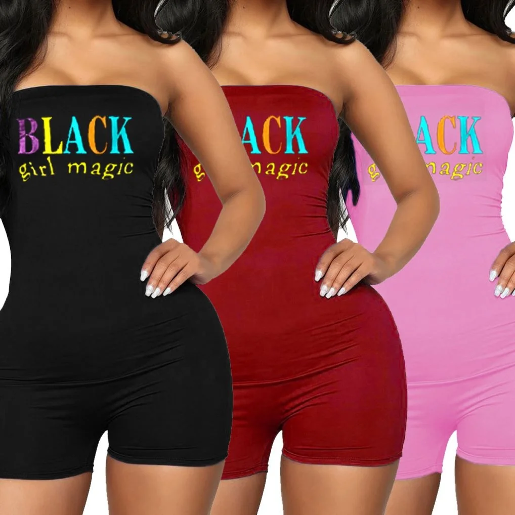 

SD9249 Summer Women Short Strapless Jumpsuit
