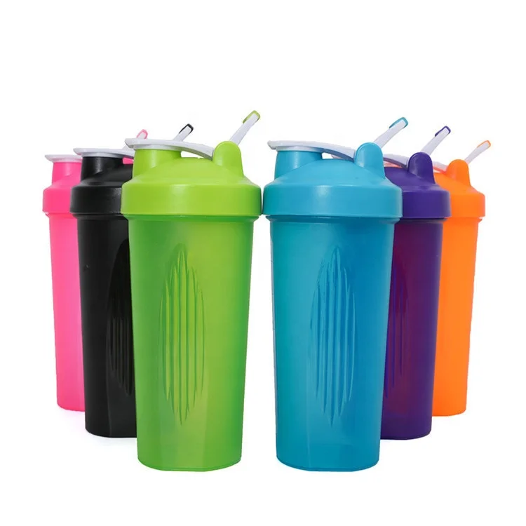 

HY-308 Outdoor 600ml Portable Plastic Protein Mixer Shaker Bottle with ball for Sport Fitness Gym 2021